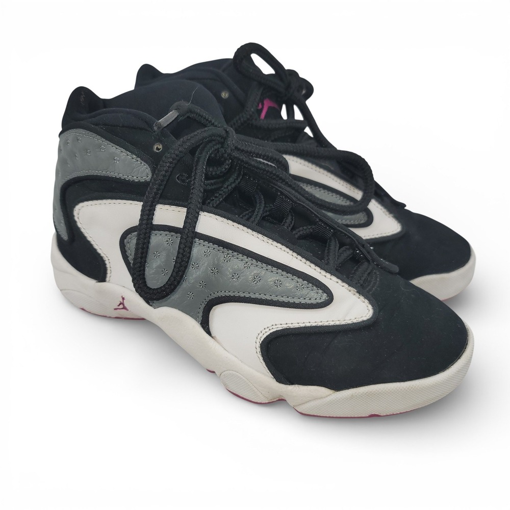 Air Jordan Women Size 6 Retro Basketball Sneakers Black Gray White Pink Athletic